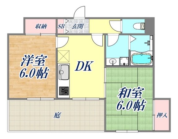 ハピネス浦風2の物件間取画像